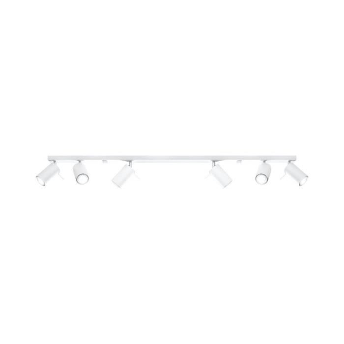 Plafonnier 6 Spots Orientable LED IP20 - SILUMEN - Blanc