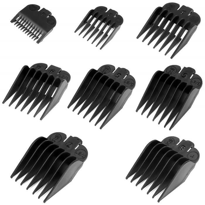 gardes de tondeuse a cheveux 8 tailles 1 8 a 1 accessoires de peigne de rechange pour tondeuse a cheveux pour tondeuses wahl cdiscount electromenager