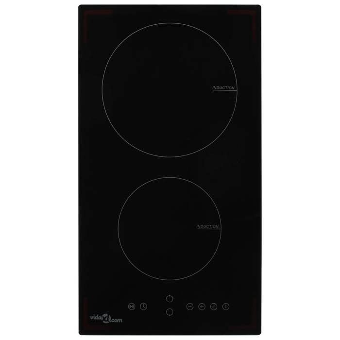 VidaXL Plaque de cuisson à induction 2 brûleurs Contrôle tactile