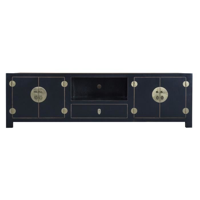 Meuble TV - Fine Asianliving - Chinois Noir - Bambou - L 190 x P 56 x H 56 cm - Rectangulaire