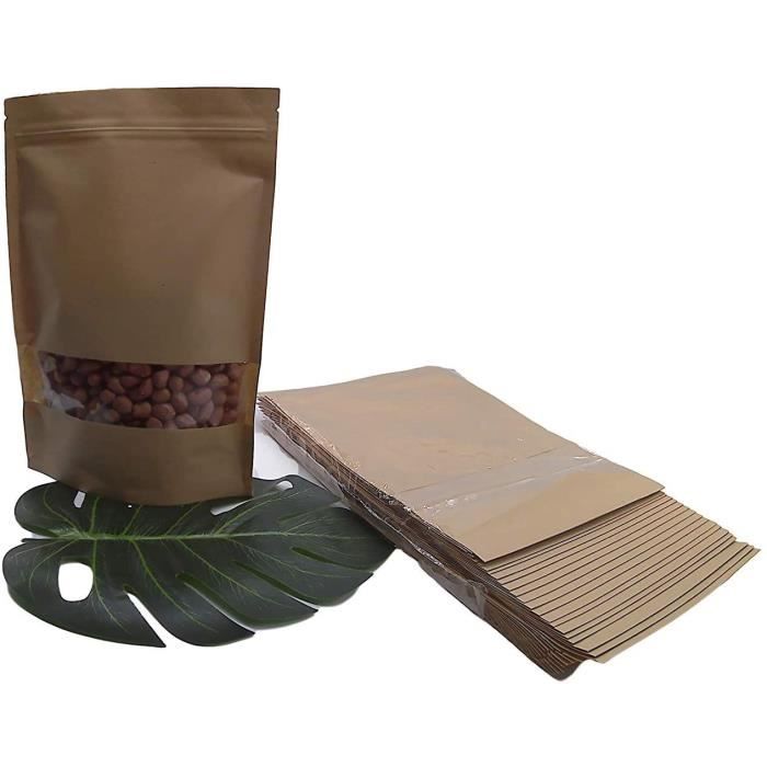 50 Sachets En Papier Kraft Pour Graines - Refermables Avec étiquettes - Pour Jardinage