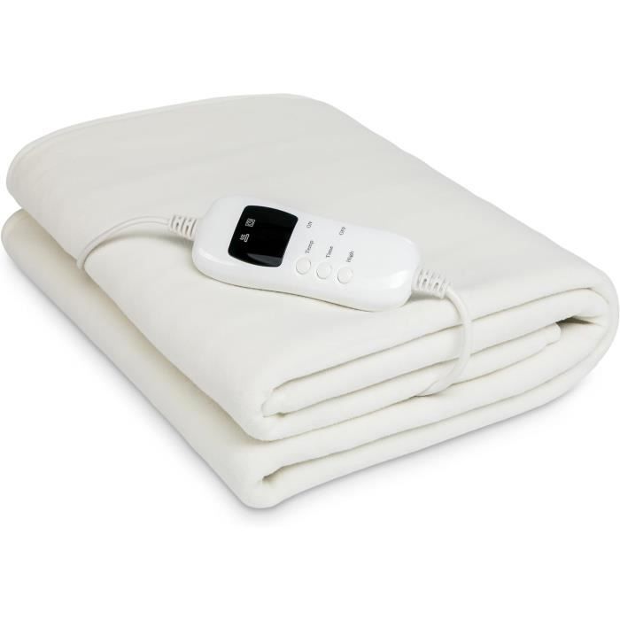 Surmatelas Chauffant Électrique 150 X 80 Cm Lavable Jusqu