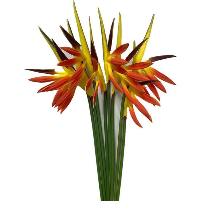 Fleurs Artificielles En Forme De Cœur Phliofd - Lot De 8 Tiges De 60 Cm, Cœur En Bois Rouge Et Rose, Décoration Saint-Valentin