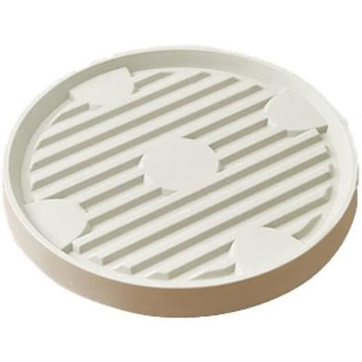 Support Plante Rond 30x7cm - Plateau à Roulettes Porte Pot de Fleurs Charge Lourde 170kg - Polypropylène antichoc Art Plast - Gamm vert