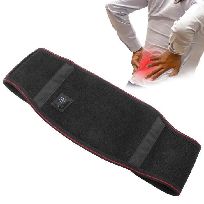 Ceinture Chauffante Pour Le Dos - Coussin Lombaire Chauffant - Soulagement Des Douleurs - Noir