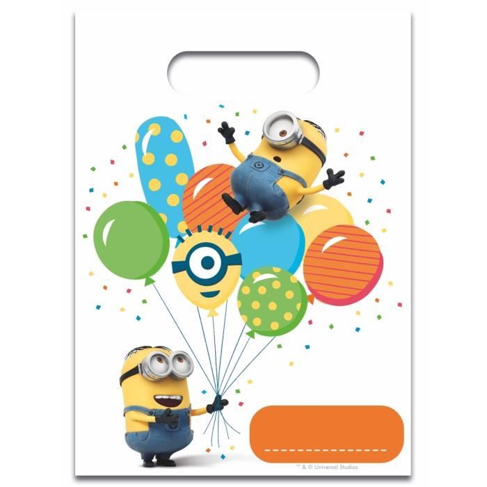 Lot de 6 sachets bonbons party bag Les Minions 2017 Cdiscount Bricolage