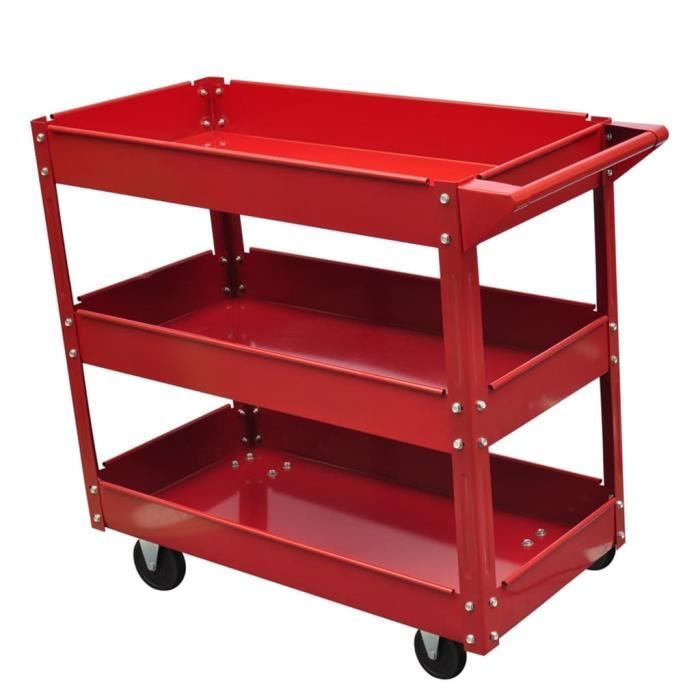 Chariot à outils Servante d’Atelier pour atelier avec 1 125 outils une roueAcier Rouge Chariot à outils Servante d’Atelier pour atelier avec 1 125 outils une roueAcier Rouge