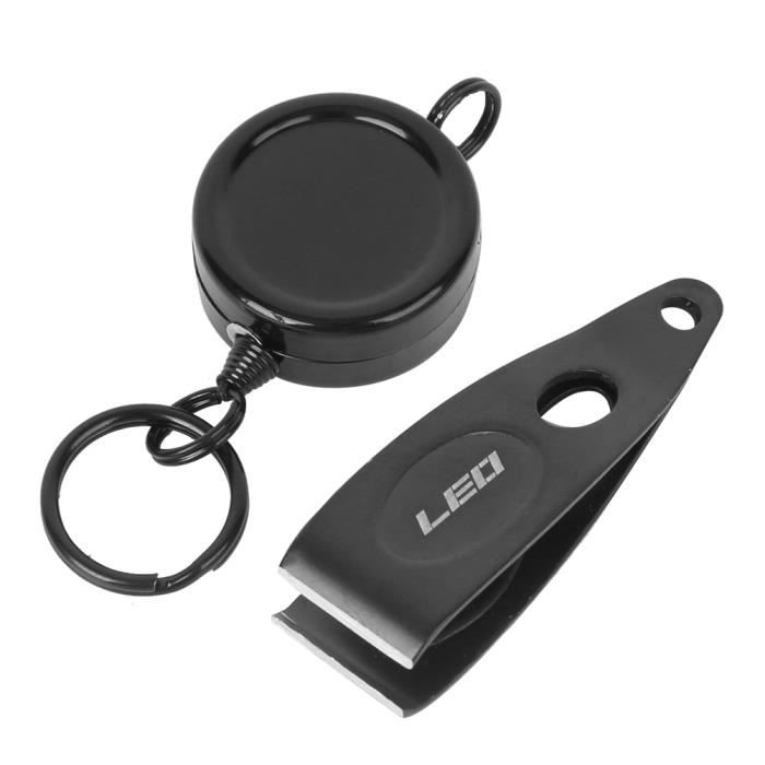 OKBY Outil De Pêche Multifonction – Coupe-ligne, Affûteur, Nettoyeur D’œillet, Dénoueur, Avec Rétracteur Zinger
