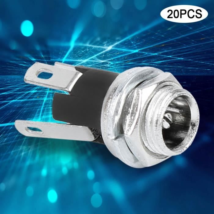 Connecteur DC Jack Femelle 5.5x2.1mm 10 Pièces DC-025M Avec écrou Alimentation Cc Prise Jack Femelle Connecteur De Montage Sur Panneau 5.5 Mm X 2.1mm 5.5 Mm X 2.5mm Connecteur DC025M(10PCS DC-025M PIN2.0 Connecteur DC Jack Femelle 5.5x2.1mm 10 Pièces DC-025M Avec écrou Alimentation Cc Prise Jack Femelle Connecteur De Montage Sur Panneau 5.5 Mm X 2.1mm 5.5 Mm X 2.5mm Connecteur DC025M(10PCS DC-025M PIN2.0