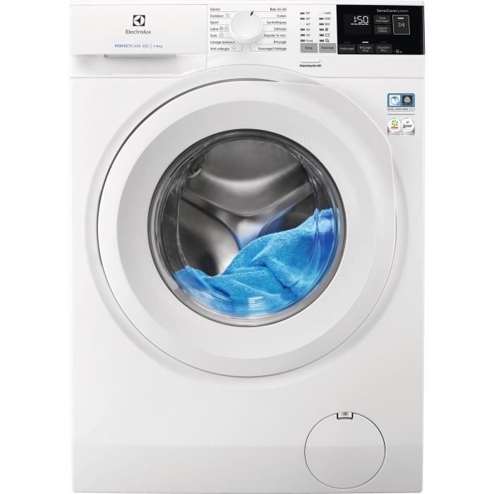 Lave-linge Frontal - ELECTROLUX EW6F1419BR - PerfectCare 600 - 9 kg - 1400 trs/min - Moteur à induction - Electrolux