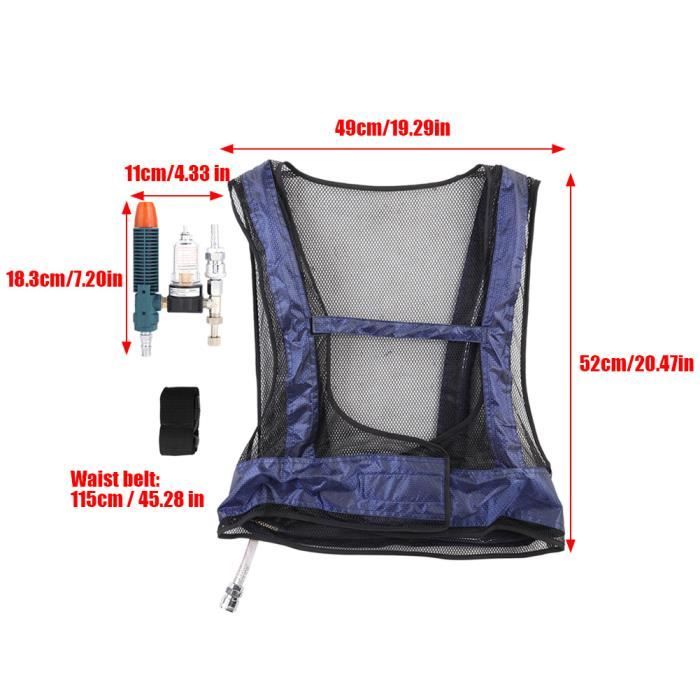 Gilet Rafraîchissant Réutilisable HTTDSLF - Pour Hommes Et Femmes, En PVA, Ajustable Par Velcro, Pour Sport, Travail, Jardinage Par Temps Chaud - 7