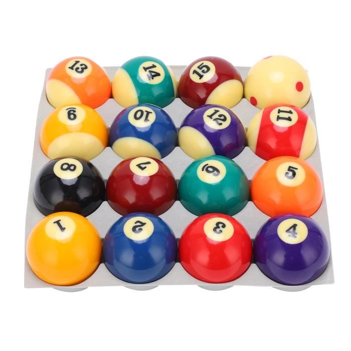 Boules Billard 25mm 16 Mini Boules De Billard 25 Mm En Résine - Multicolores, Pour Décoration, Jeux, Ou Collections Mini Billes De Billard