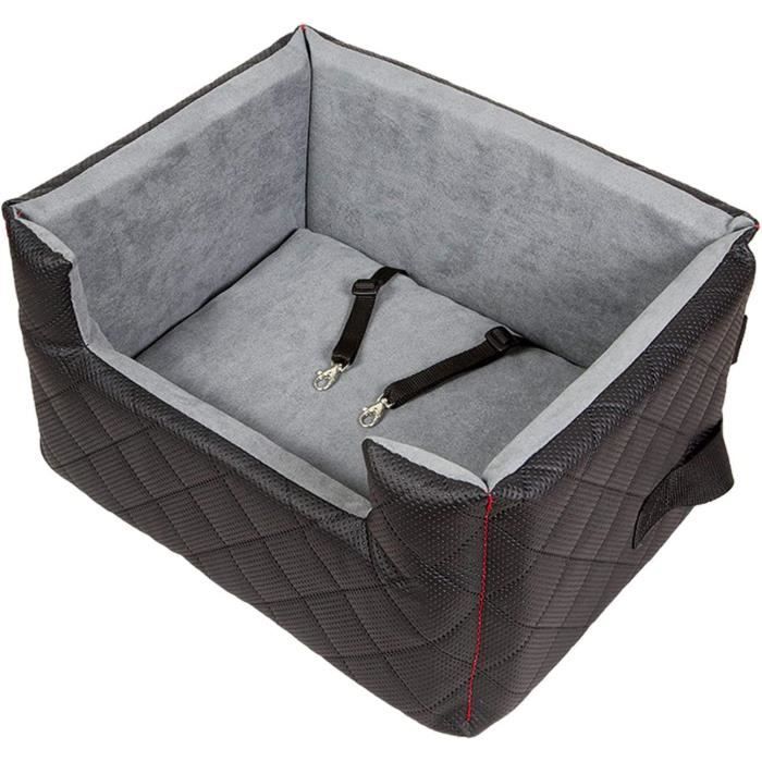 Meilleurs prix pour Siège de voiture pour chiens Siège de voiture pour chiens en similicuir Lux Noir M