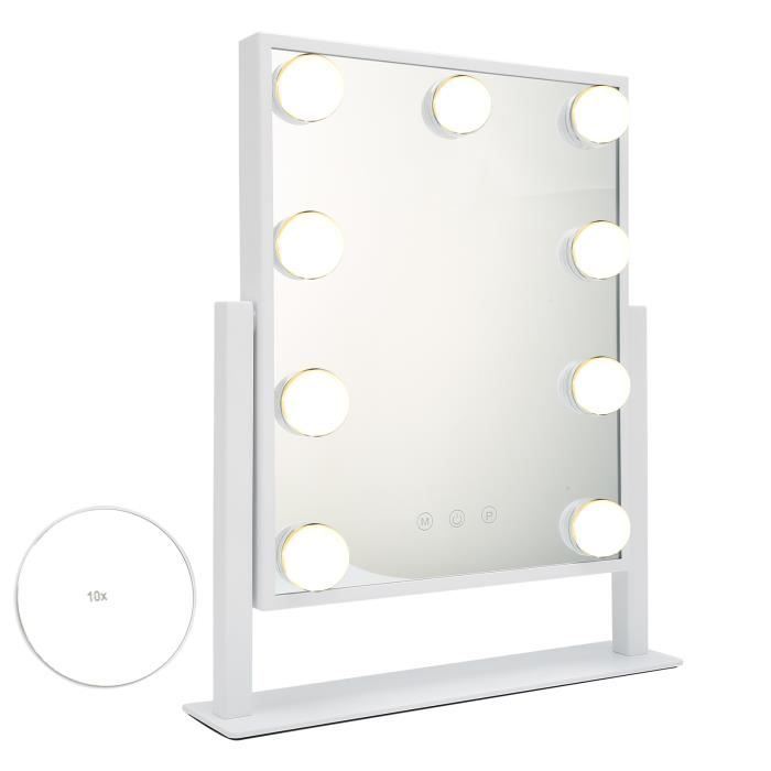 Sucedey Miroir De Maquillage Avec Lumières, 35,6 X 30,5 Cm