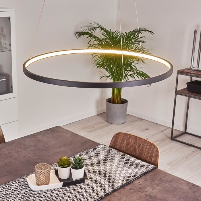 Suspension LED - HOFSTEIN - Calcium - Métal anthracite - Ø61 cm - 29 Watt - 1300 Lumen Suspension LED - HOFSTEIN - Calcium - Métal anthracite - Ø61 cm - 29 Watt - 1300 Lumen