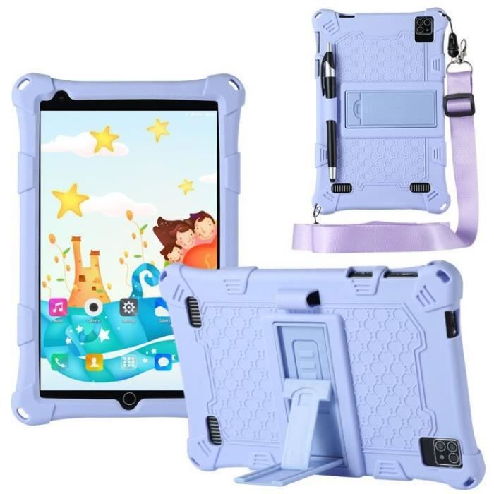 Tablette Pour Enfants, Écran Hd 7 Pouces Avec Étui En Silicone (Quad