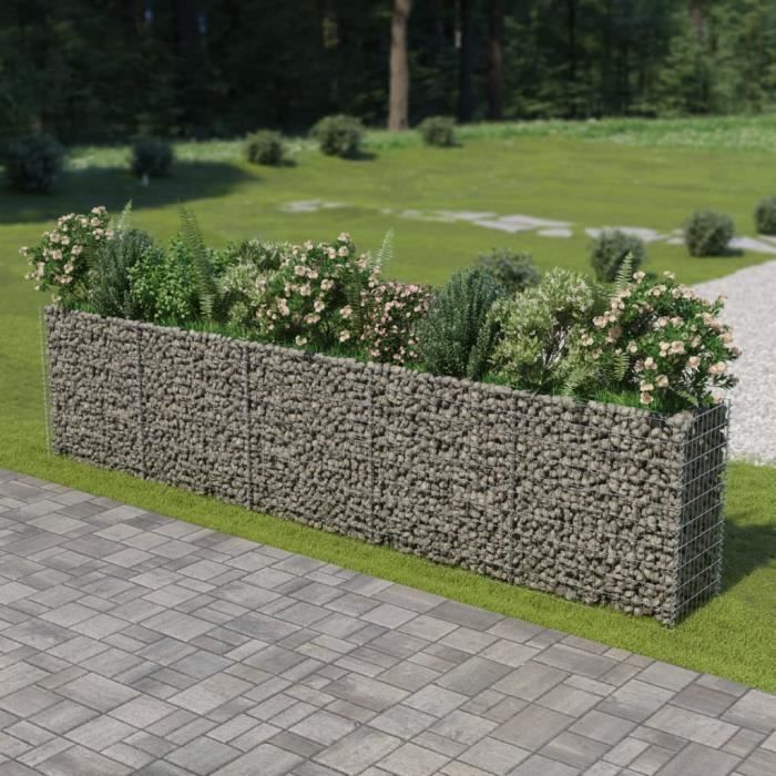 Lixada Jardiniere En Gabio Pour Jardin Terrasse En Acier Galvanise Stable Durable Argente 450 X 50 X 100 Cm Achat Vente Jardiniere Bac A Fleur Jardiniere En Gabio Pour Cdiscount