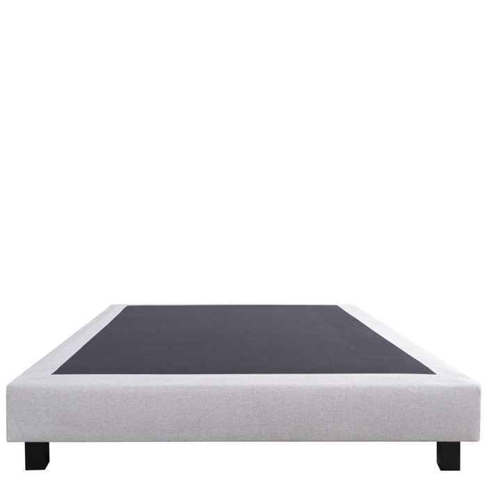 sommier 160x200 cm, 20 cm, tapissier à lattes, hôtel, gris, + pieds offerts, bois massif, LUXURY LITERIE