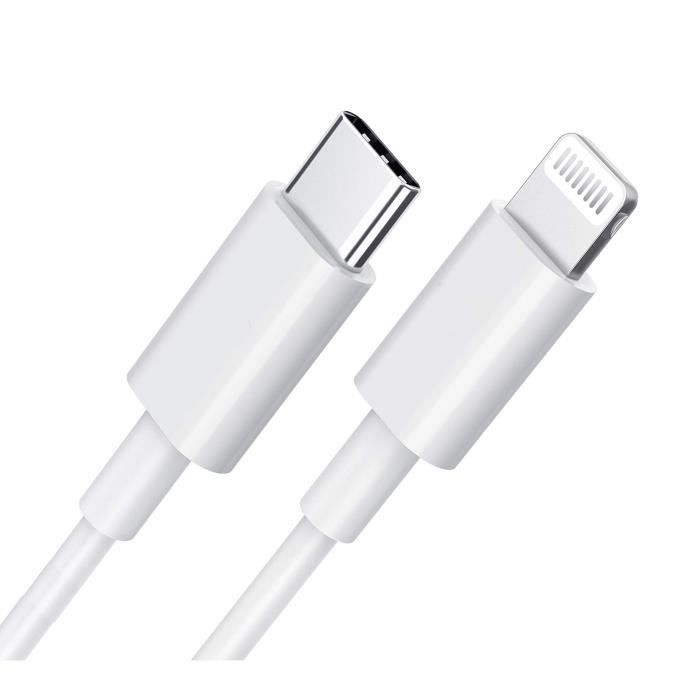 Cable Type Lightning vers USB-C 1m - Charge et Synchro - Chargeur