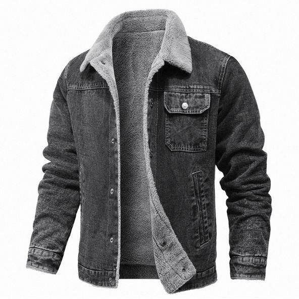 Veste en jean avec fourrure homme deals