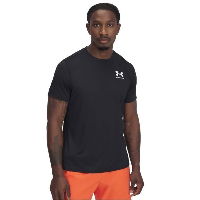 T-Shirt ajusté - UNDER ARMOUR - UA HeatGear - Manches courtes - Noir - Homme