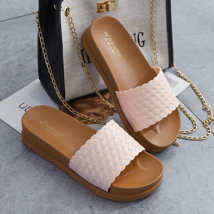 Tongs Femme Pas Cher Papillon Perle Mode Flip Flops De Plage Semelles