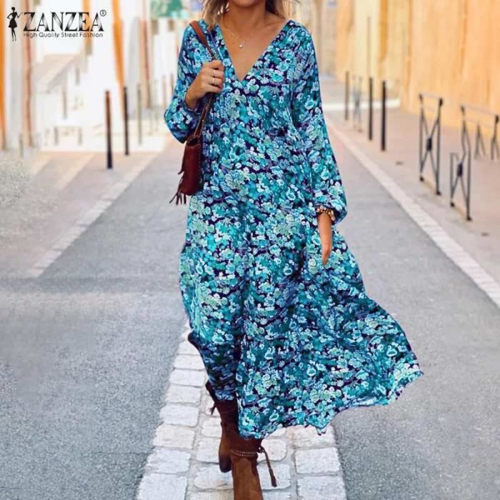 Zanzea robe longue on sale