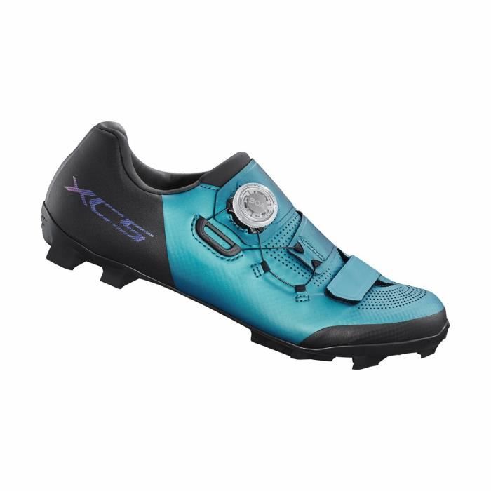 chaussures vélo femme - shimano - sh-xc502 - vert de mer - adulte - bleu