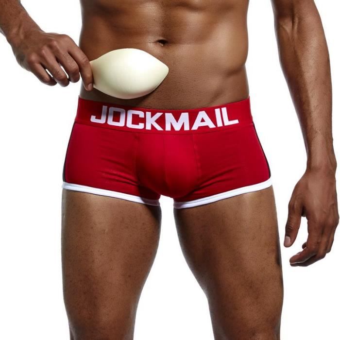 Boxer shorty CKMACanon Sous vetements sexy de marque pour homme boxer troncs push up rehausseur de renflement gay Rouge D5363 Blanc Cdiscount Pret a Porter