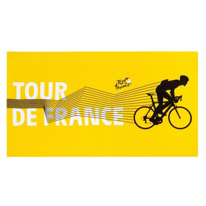 Drap de plage Cyclisme - Collection officielle Tour de France - Jaune - Taille 100 x 180 cm