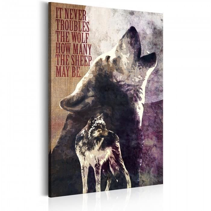 Dimension 40x60 Esthetique Tableau Espace Loups Nature Citations Animaux Achat Vente Tableau Toile Cdiscount