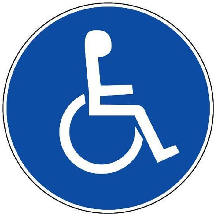 Panneau Handicapés (logo) - Rigide Ø300mm - 4060781