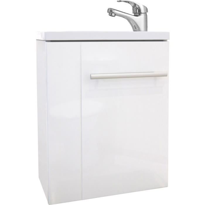 ONDEE - Lave-mains compact SAM - 40cm - Blanc - Laqué - Livré en kit