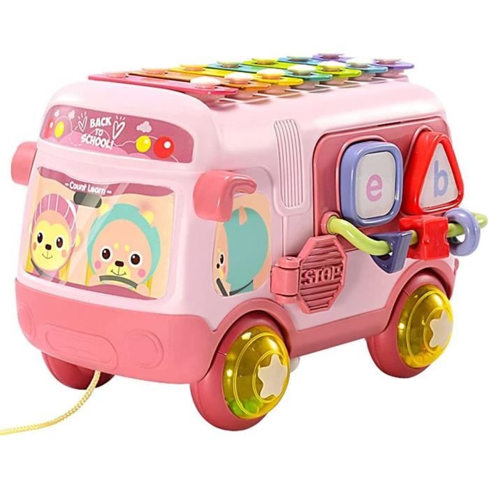 Meilleurs prix pour Jouet musical interactif - PRUMYA - Bus éducatif - Xylophone - 7 couleurs - Pour enfants 1-3 ans