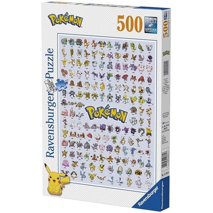 Ravensburger Pokemon Puzzle Pokedex Premiere Generation 500 Pcs Achat Vente Puzzle Cdiscount