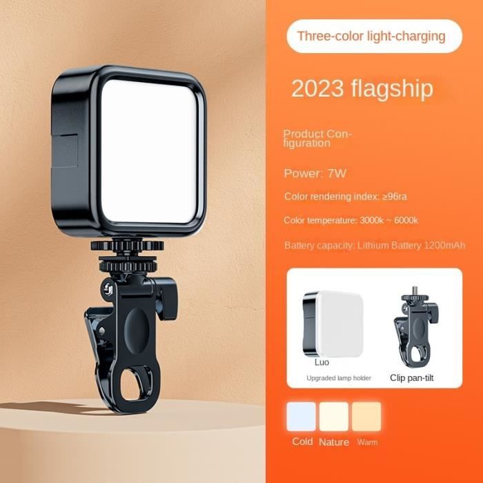 Ring Light, 6.2 Lère Vidéo Conférence avec Clip et Trépied, Selfie Anneau Lneux 3 Modes D