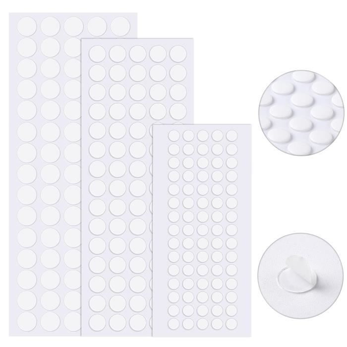 Lot De 200 Pastilles Adhésives Transparentes à Suspendre - Crochets Fente Pour Bureau Et Maison