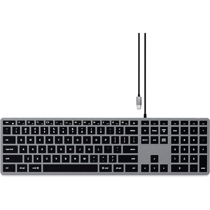 Clavier Satechi ST-UCSW3M – Slim W3 Universel USB QWERTY avec Pavé Numérique - vue 7