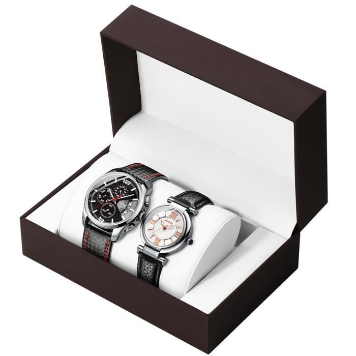 Lot de 2 Montres - Coffret Montre Homme + Montre Femme - Deux Montres  Quartz Luxe 2022 etanche , - Achat/vente montre - Cdiscount