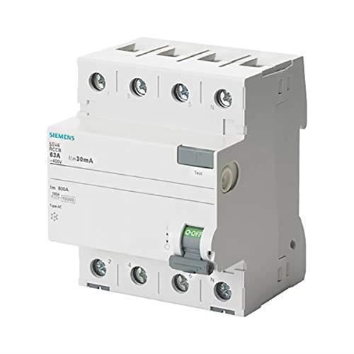 Interrupteur différentiel SIEMENS 5SV4344 0 4 pôles 30 mA Intérieur