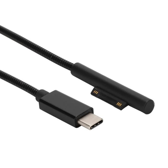 Surface PD Charger Cable, Surface Connect to USB C Type C converter cable works with a 45W 65W 15V USB C Power Charger, for Microsoft Surface pro7, pro 6 pro 5 pro