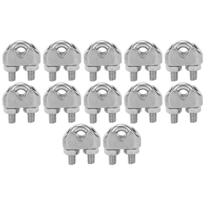 Lot De 10 Serre-Câbles M3 En Acier Inoxydable 304 – Pince Câble Métallique Pour Câbles 1,5-3 Mm – Ultra Résistants Pour Chantier, Bateau & Fixations