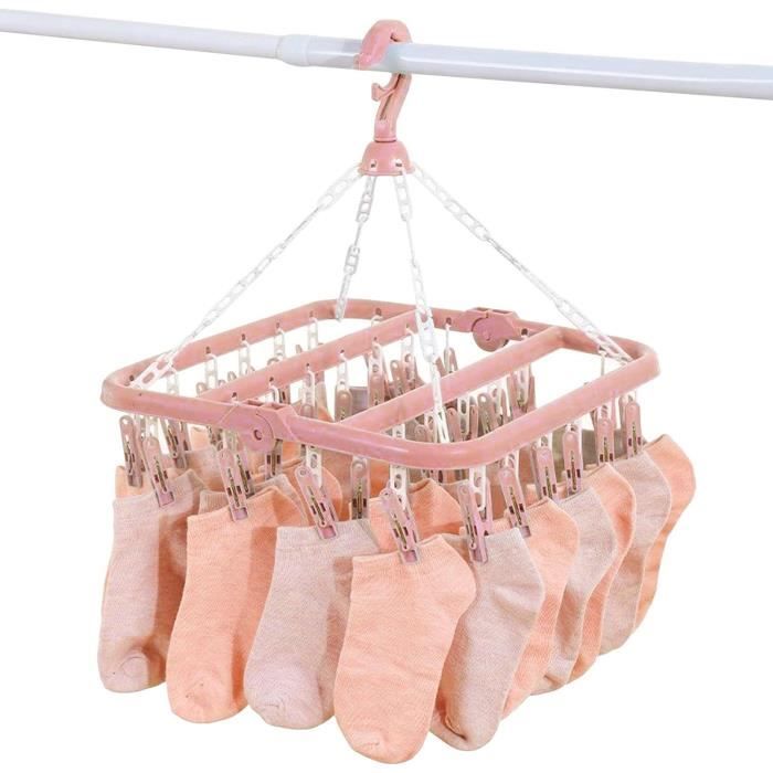 Etendoir Chaussette étendoir à Chaussettes avec 32 Pinces à Linge pour ...