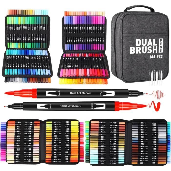 Feutres Coloriage Enfants,100 Couleurs Enfants Adulte À Double Pointe Feutres Coloriage Enfants,100 Couleurs Enfants Adulte À Double Pointe