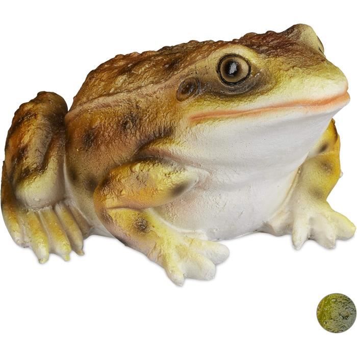 Fontaine à Grenouille Décorative 22cm Avec Pompe - Sculpture Métal Pour Bassin, étang Ou Jardin