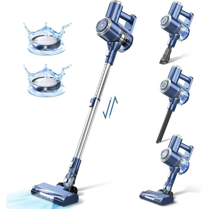 Aspirateur sans fil 500 W avec batterie 3,0 Ah, 15000 Pa/65 min, moteur sans balais, filtre HEPA, brosse de sol rotative, aspirateur sans fil pour sols durs, tapis, poils d'animaux Aspirateur sans fil 500 W avec batterie 3,0 Ah, 15000 Pa/65 min, moteur sans balais, filtre HEPA, brosse de sol rotative, aspirateur sans fil pour sols durs, tapis, poils d'animaux