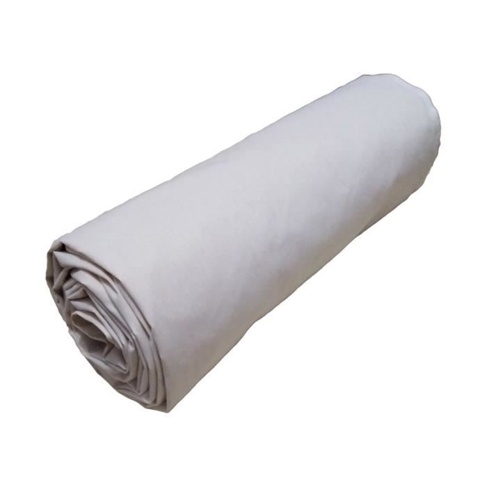 Drap Housse - TODAY - 90 x 190 cm - Coton 60 Fils - Beige clair