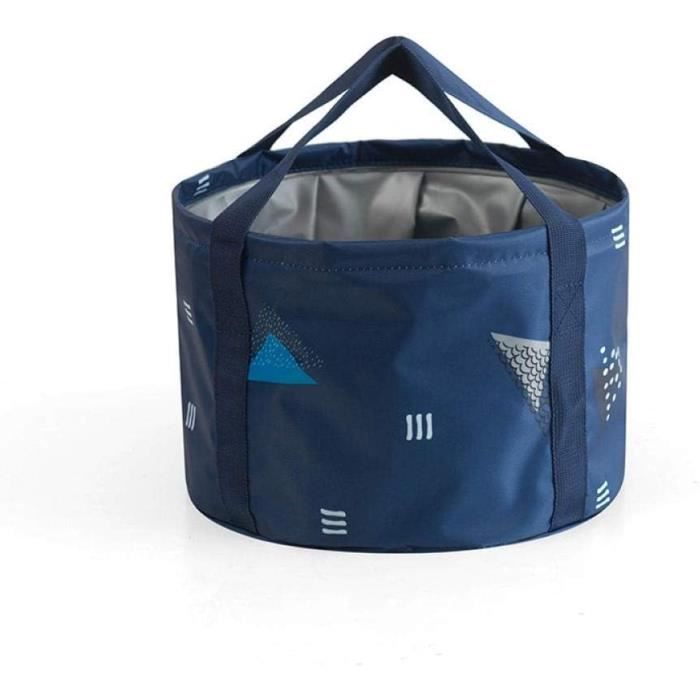 Seau Pliable 20 Litres Portable - Seau Camping Pêche Jardinage Imperméable Noir
