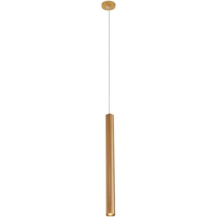 Mozeny Lustre LED Suspendu Aluminium Cristal - Lampe Îlot Cuisine Ou Chambre Minimaliste Noir - Réglable Et Élégante