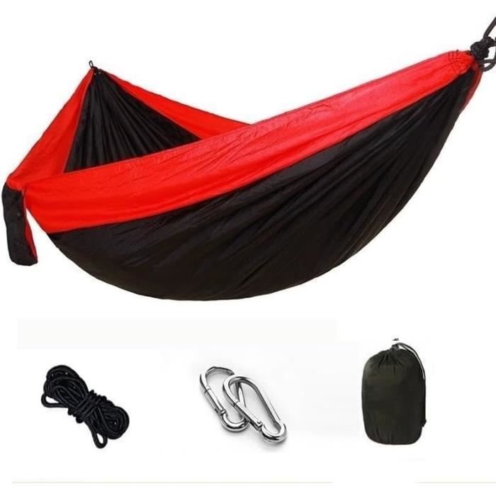Hamac SONGMICS 210x150cm - 2 Oreillers - Capacité 300kg - Gris - Avec Sac Transport